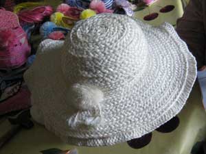 chapeau choca tress&eacute; par Marie Ange DIJOUX