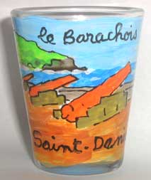 le barachois, peinture sur verre, &icirc;le de la r&eacute;union